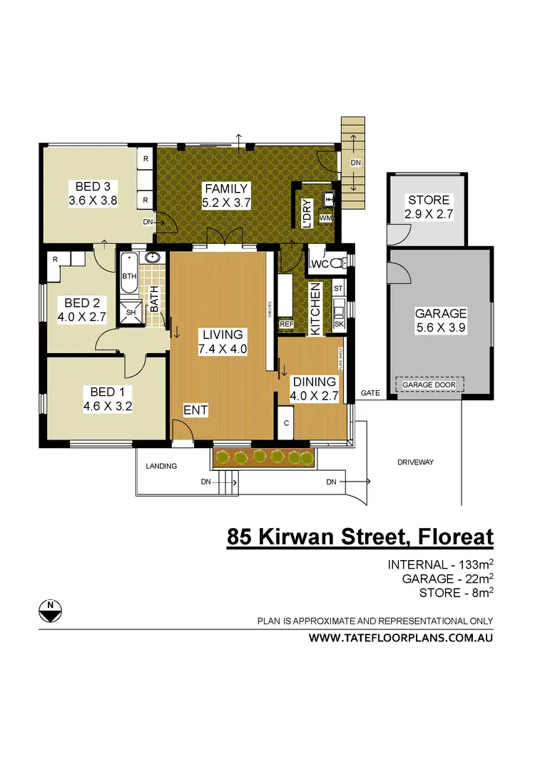 Floorplan of Homely house listing, 85 Kirwan Street, Floreat WA 6014
