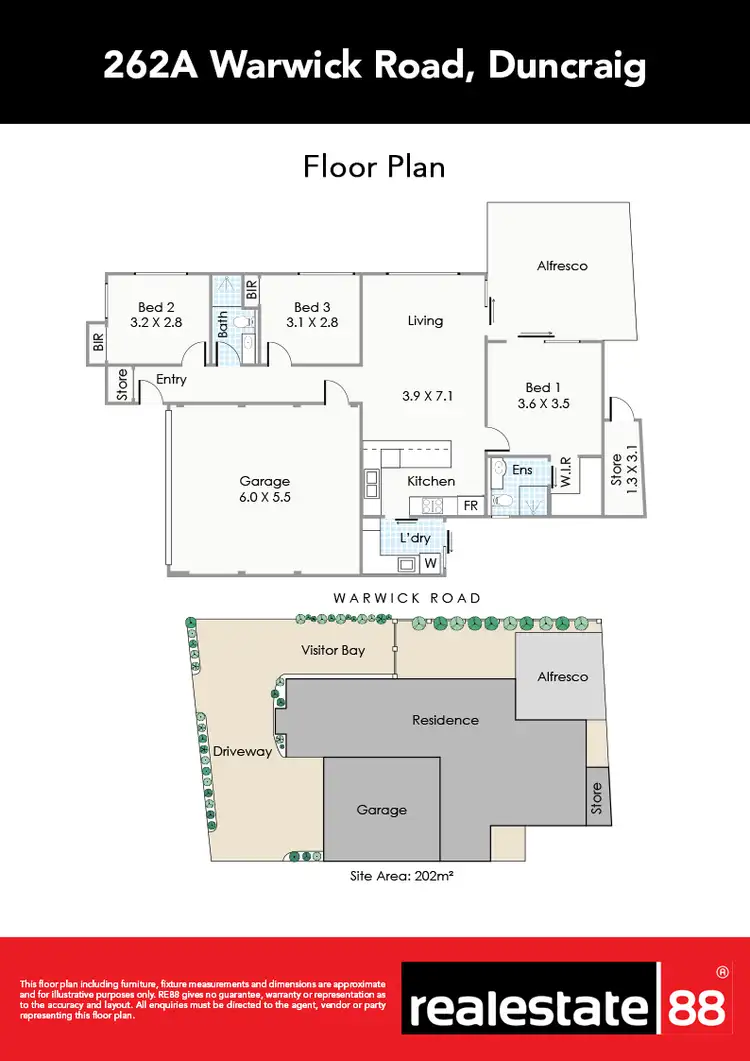 Floorplan of Homely villa listing, 262A Warwick Road, Duncraig WA 6023