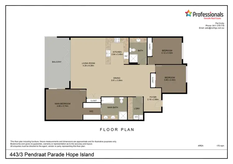 Floorplan of Homely apartment listing, 443/3 Pendraat Parade, Hope Island QLD 4212