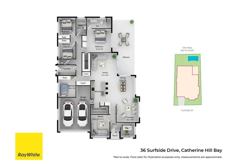 Floorplan of Homely house listing, 36 Surfside Drive, Catherine Hill Bay NSW 2281