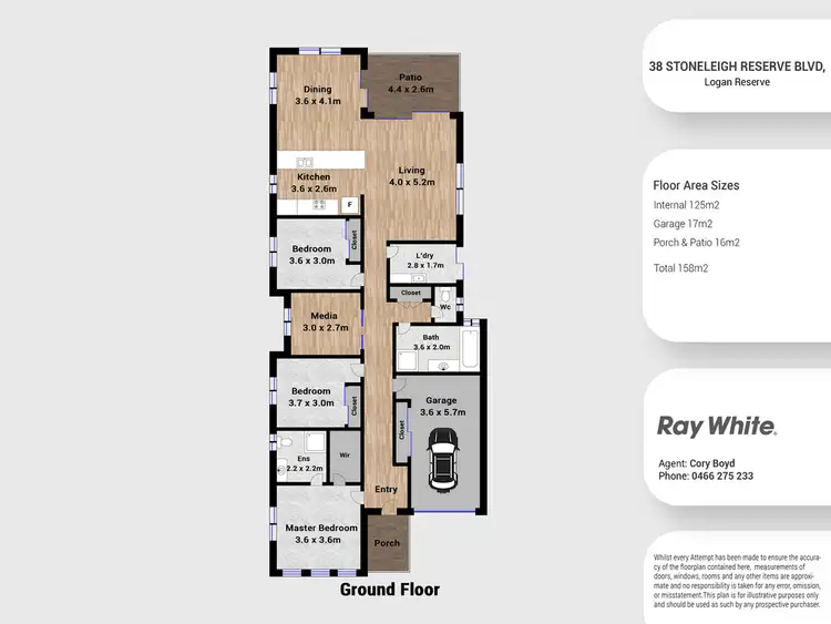 Floorplan of Homely house listing, 38 Stoneleigh Reserve Boulevard, Logan Reserve QLD 4133