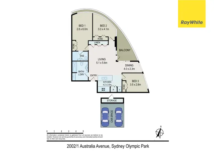 Floorplan of Homely apartment listing, 2002/1 Australia Avenue, Sydney Olympic Park NSW 2127