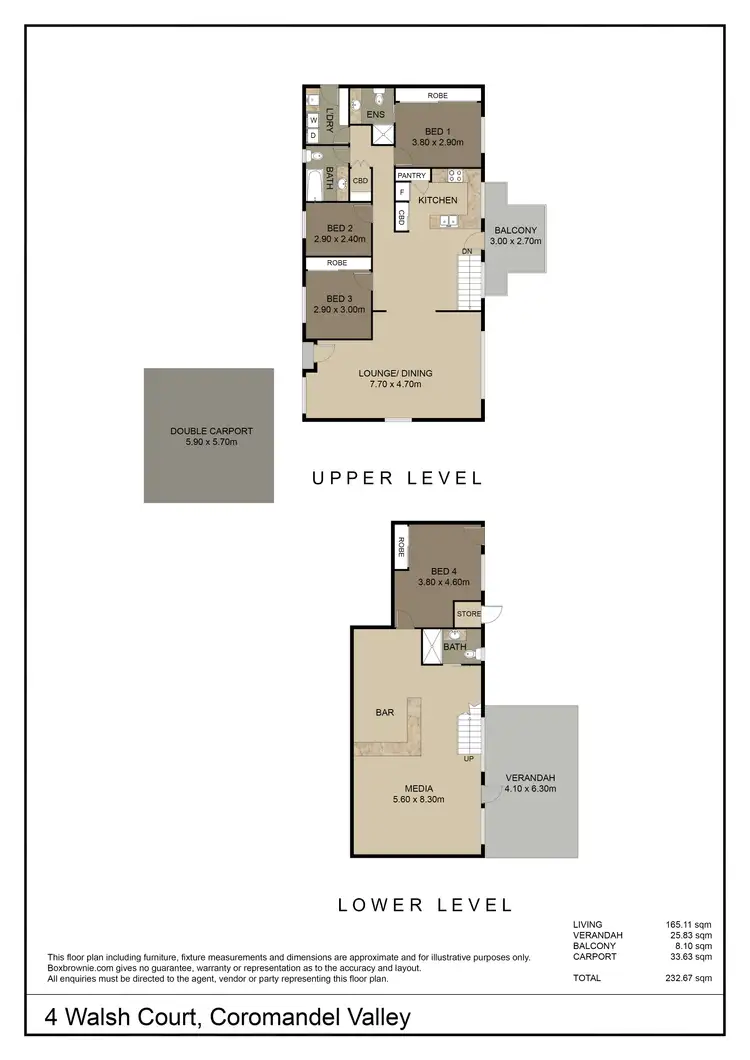 Floorplan of Homely house listing, 4 Walsh Court, Coromandel Valley SA 5051