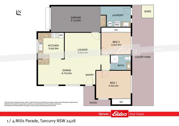 Floorplan of Homely villa listing, 1 / 4 Mills Parade, Tuncurry NSW 2428