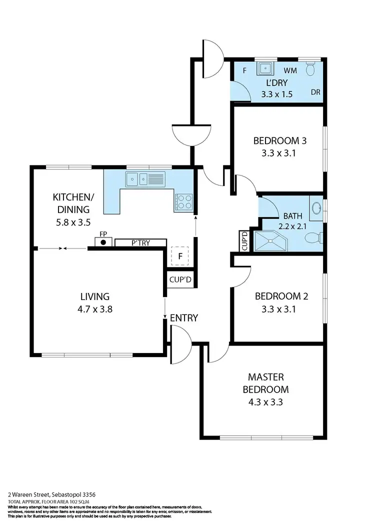 Floorplan of Homely house listing, 2 Warreen Street, Sebastopol VIC 3356