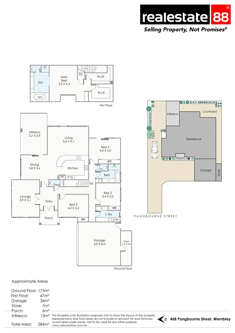 Floorplan of Homely house listing, 46B Pangbourne Street, Wembley WA 6014