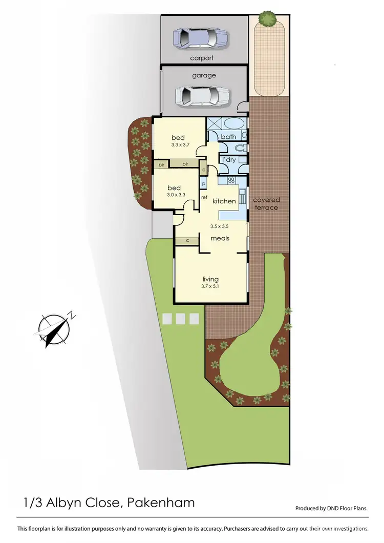 Floorplan of Homely house listing, 1/3 Albyn Close, Pakenham VIC 3810