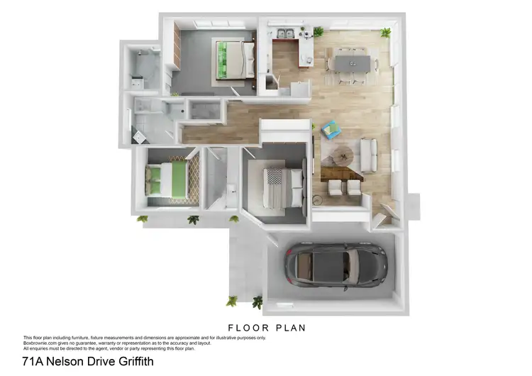 Floorplan of Homely unit listing, 71A Nelson Drive, Griffith NSW 2680