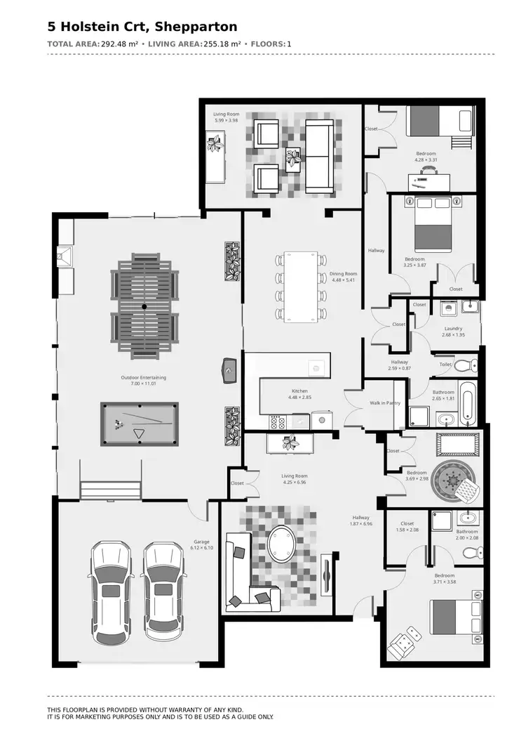Floorplan of Homely house listing, 5 Holstein Court, Shepparton VIC 3630