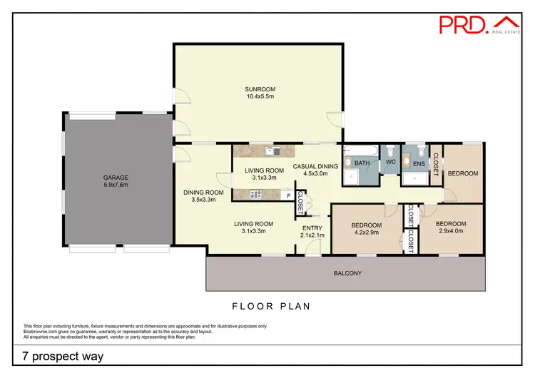 Floorplan of Homely house listing, 7 Prospect Close, Tamworth NSW 2340