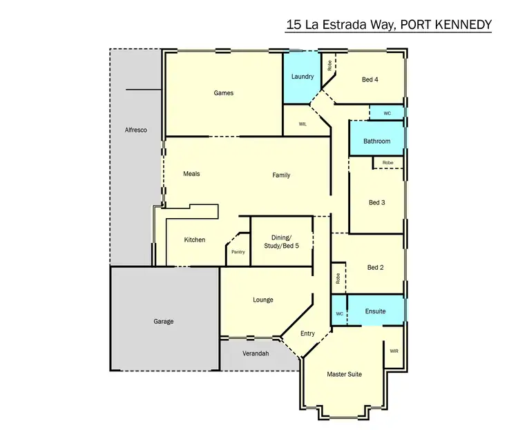 Floorplan of Homely house listing, 15 La Estrada Way, Port Kennedy WA 6172