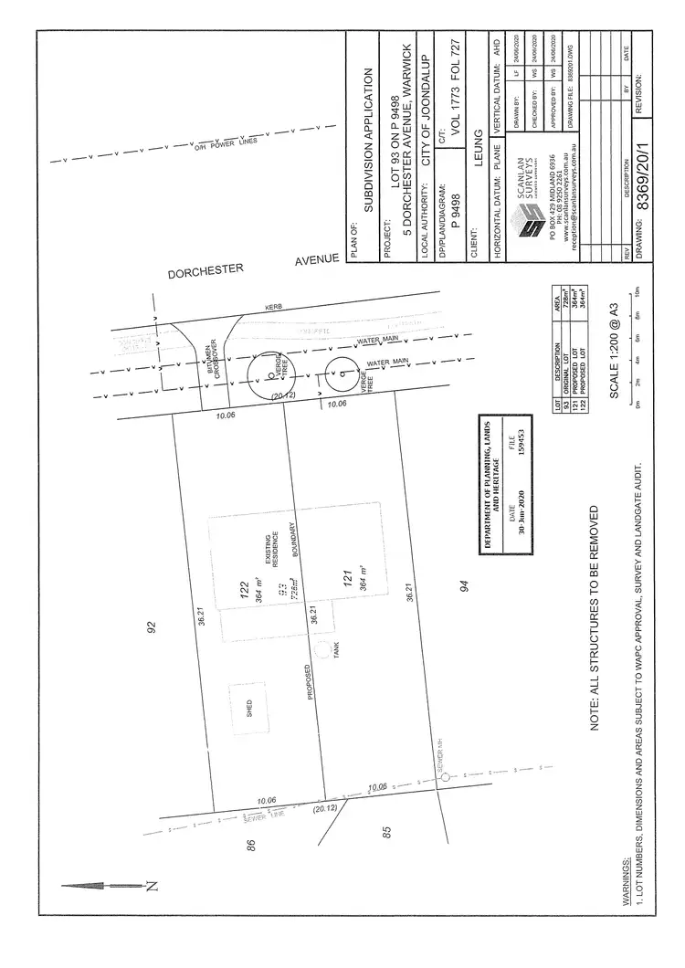 Floorplan of Homely land listing, LOT Proposed, 121 & 122/5 Dorchester Avenue, Warwick WA 6024
