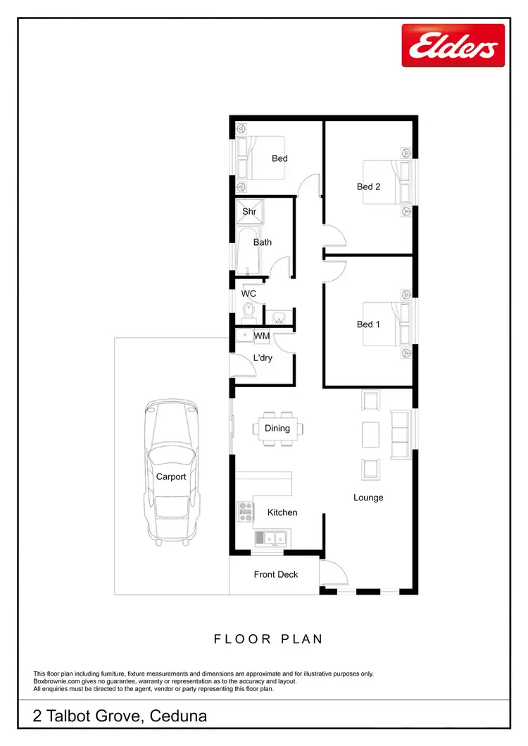 Floorplan of Homely house listing, 2 Talbot Grove, Ceduna SA 5690