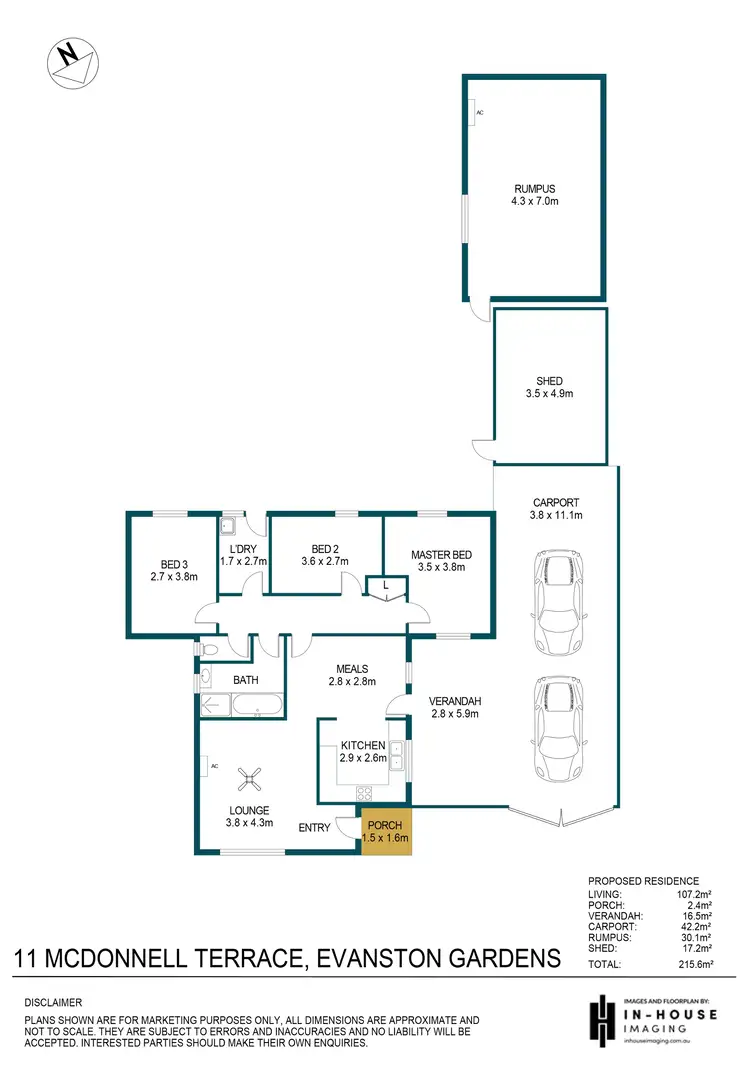 Floorplan of Homely house listing, 11 Mcdonnell Terrace, Evanston Gardens SA 5116