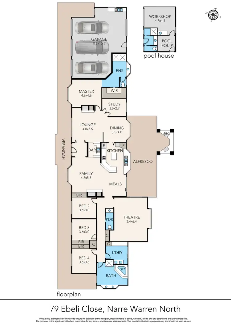 Floorplan of Homely house listing, 79 Ebeli Close, Narre Warren North VIC 3804