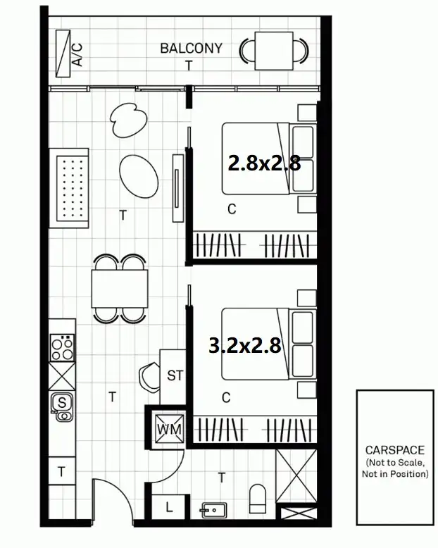 Floorplan of Homely apartment listing, 602/15 Clifton Street, Prahran VIC 3181