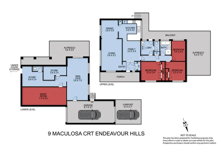 Floorplan of Homely house listing, 9 Maculosa Court, Endeavour Hills VIC 3802