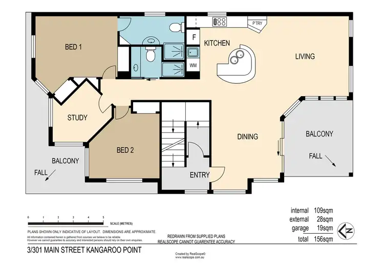 Floorplan of Homely apartment listing, 3/301 Main Street, Kangaroo Point QLD 4169
