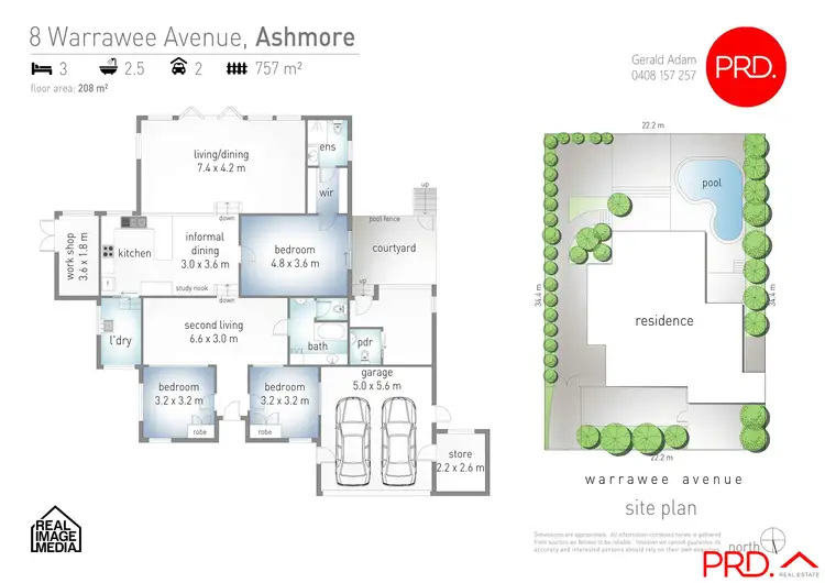 Floorplan of Homely house listing, 8 Warrawee Avenue, Ashmore QLD 4214