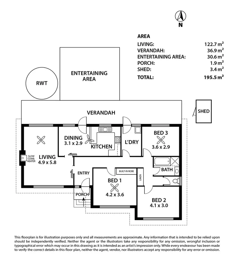 Floorplan of Homely rural property listing, 469 Wanbi Road Claypans via, Nildottie SA 5238