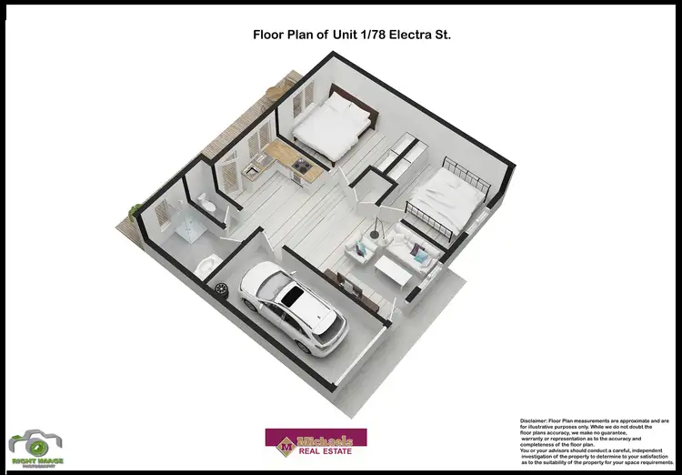 Floorplan of Homely unit listing, 1/78 Electra Street, Bundaberg West QLD 4670