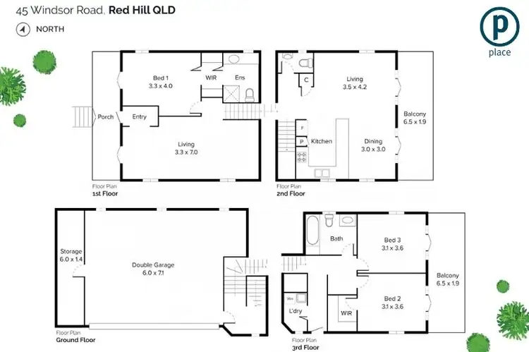 Floorplan of Homely house listing, 45 Windsor Road, Red Hill QLD 4059