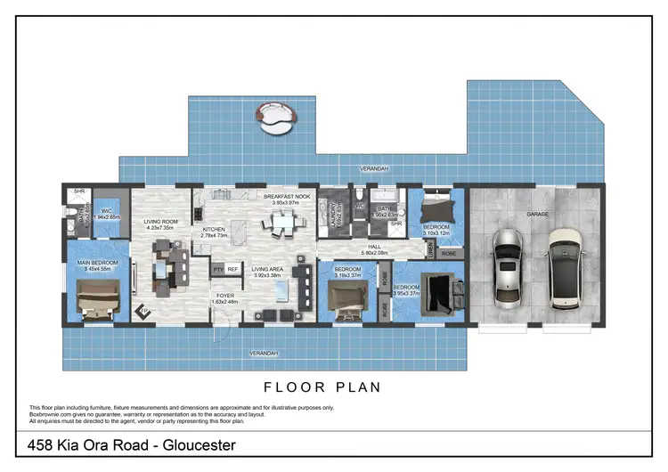 Floorplan of Homely rural property listing, 458 Kia Ora Road, Gloucester NSW 2422