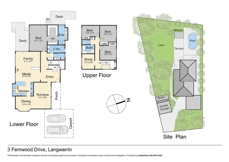 Floorplan of Homely house listing, 3 Fernwood Drive, Langwarrin VIC 3910