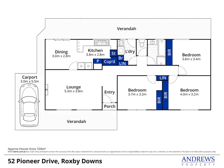 Floorplan of Homely house listing, 52 Pioneer Drive, Roxby Downs SA 5725