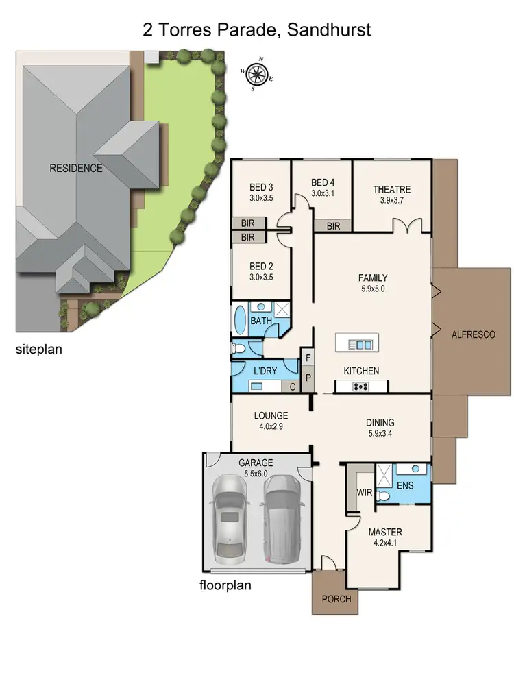 Floorplan of Homely house listing, 2 Torres Parade, Sandhurst VIC 3977