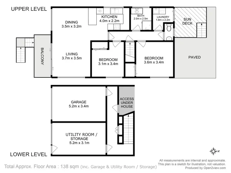 Floorplan of Homely unit listing, 2/12 Stratford Place, Blackmans Bay TAS 7052