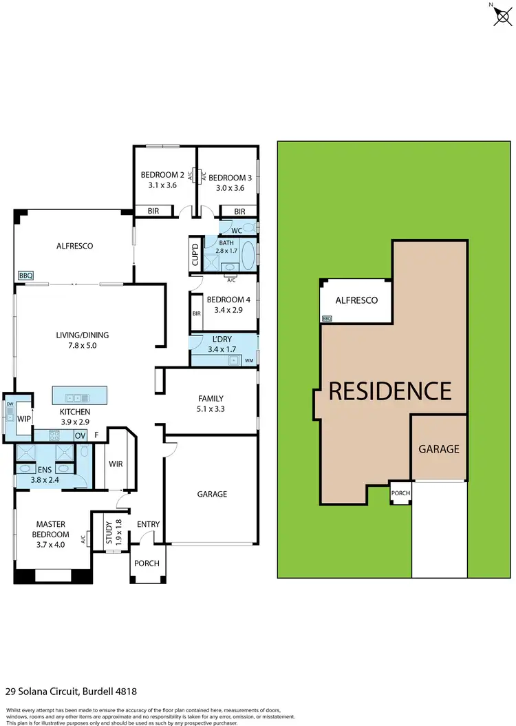 Floorplan of Homely house listing, 29 Solana Circuit, Burdell QLD 4818