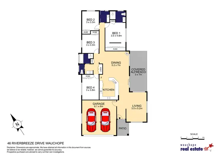 Floorplan of Homely house listing, 46 Riverbreeze Drive, Wauchope NSW 2446