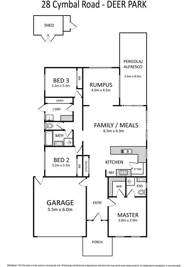 Floorplan of Homely house listing, 28 Cymbal Road, Deer Park VIC 3023