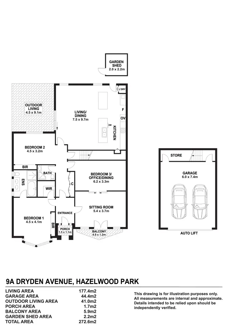 Floorplan of Homely house listing, 9a Dryden Avenue, Hazelwood Park SA 5066
