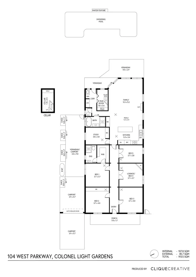Floorplan of Homely house listing, 104 West Parkway, Colonel Light Gardens SA 5041