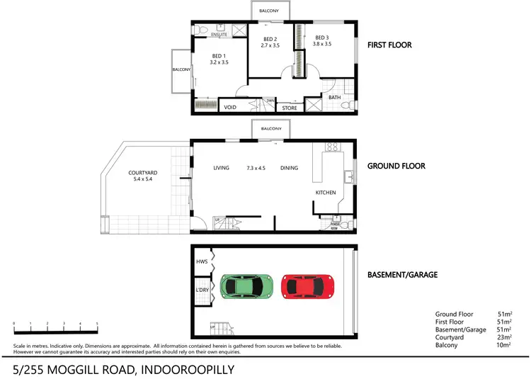 Floorplan of Homely townhouse listing, 5/255 Moggill Road, Indooroopilly QLD 4068
