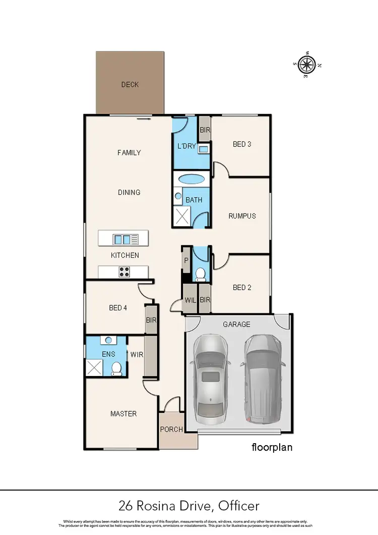 Floorplan of Homely house listing, 26 Rosina Drive, Officer VIC 3809