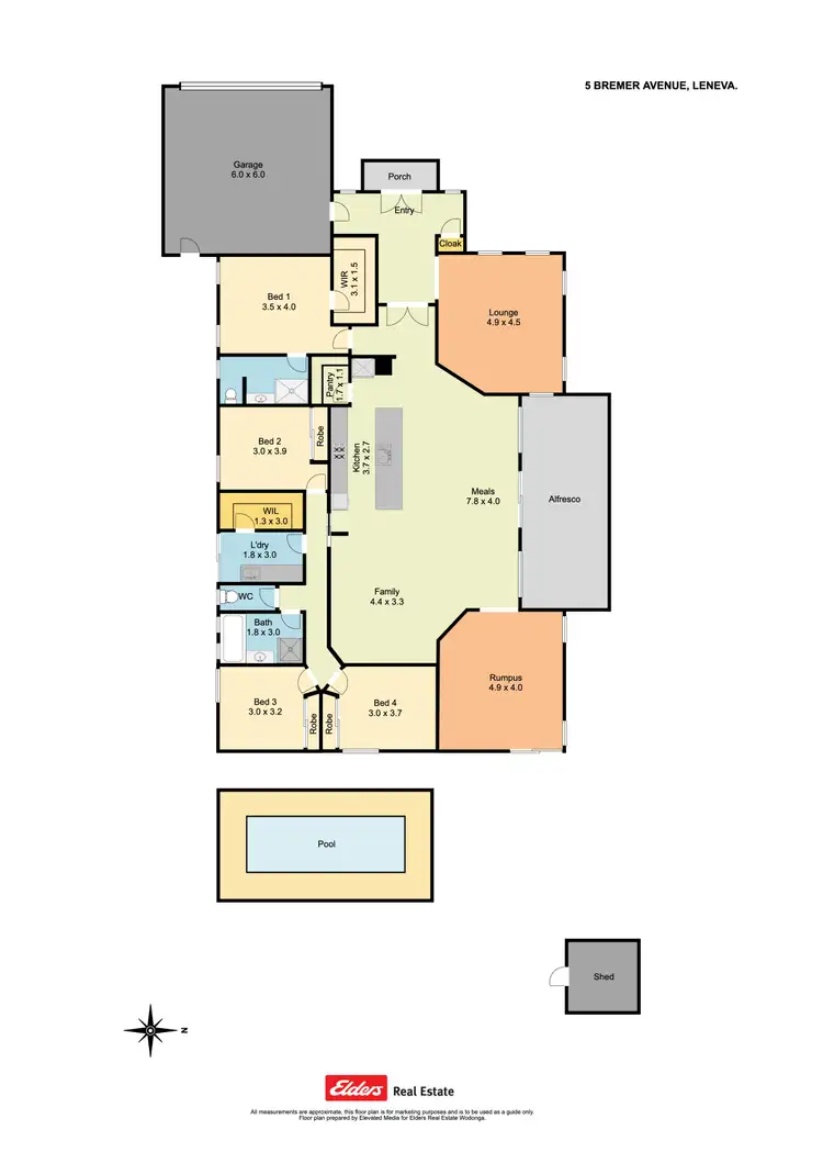 Floorplan of Homely house listing, 5 Bremer Avenue, Leneva VIC 3691