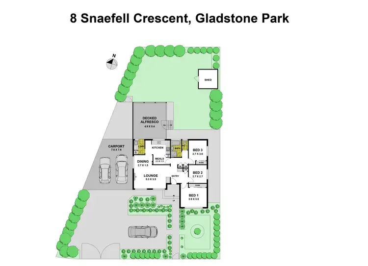 Floorplan of Homely house listing, 8 Snaefell Crescent, Gladstone Park VIC 3043