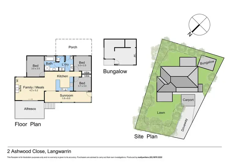 Floorplan of Homely house listing, 2 Ashwood Close, Langwarrin VIC 3910
