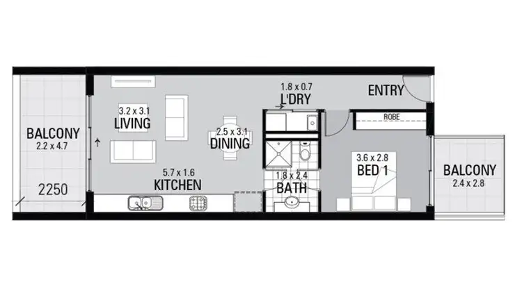 Floorplan of Homely apartment listing, 7/359 Oxford Street, Mount Hawthorn WA 6016