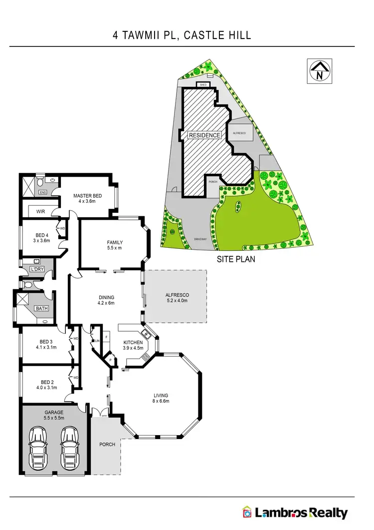 Floorplan of Homely house listing, 4 Tawmii Place, Castle Hill NSW 2154