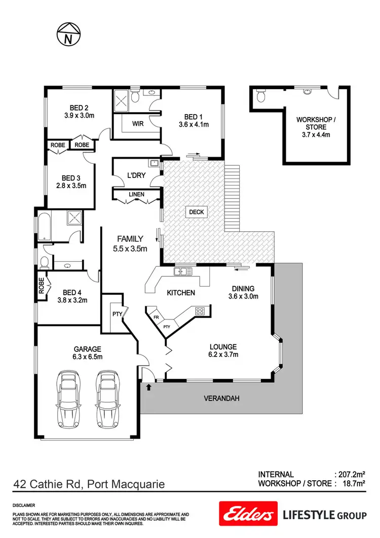Floorplan of Homely house listing, 42 Cathie Road, Port Macquarie NSW 2444