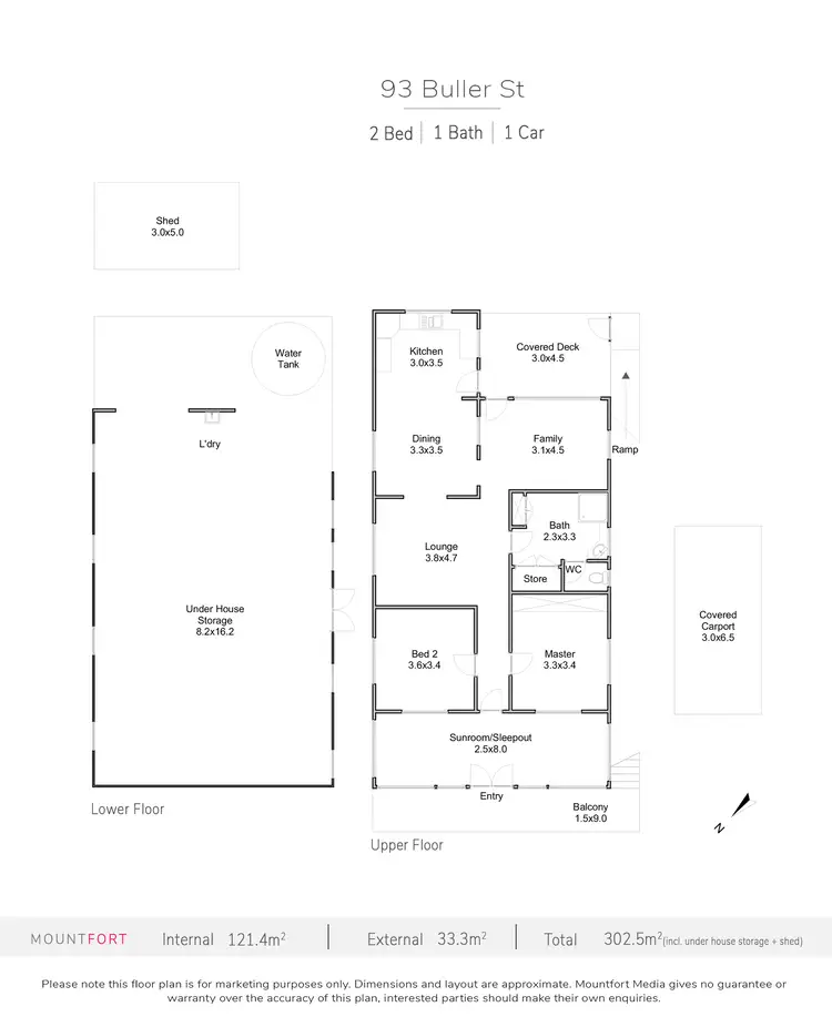 Floorplan of Homely house listing, 93 Buller Street, Everton Park QLD 4053
