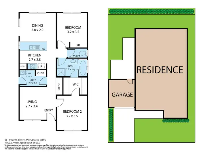 Floorplan of Homely house listing, 18 Hyacinth Grove, Wendouree VIC 3355