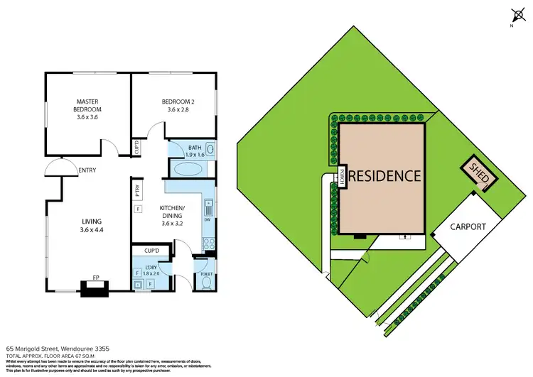 Floorplan of Homely house listing, 65 Marigold Street, Wendouree VIC 3355