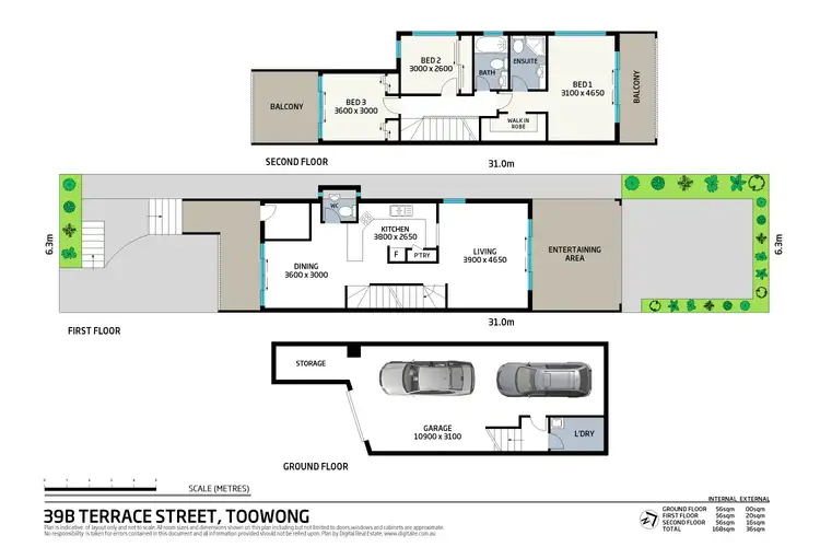 Floorplan of Homely townhouse listing, 39B Terrace Street, Toowong QLD 4066