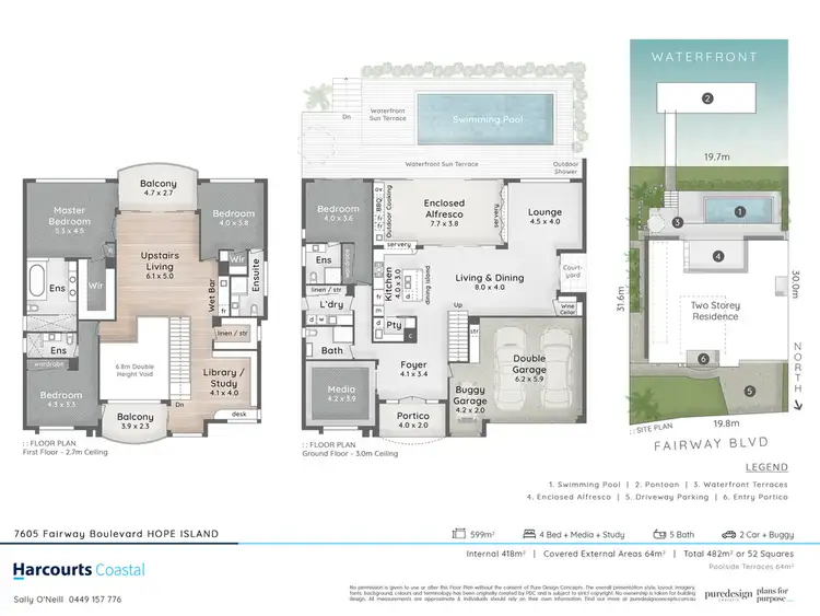 Floorplan of Homely house listing, 7605 Fairway Boulevard, Hope Island QLD 4212