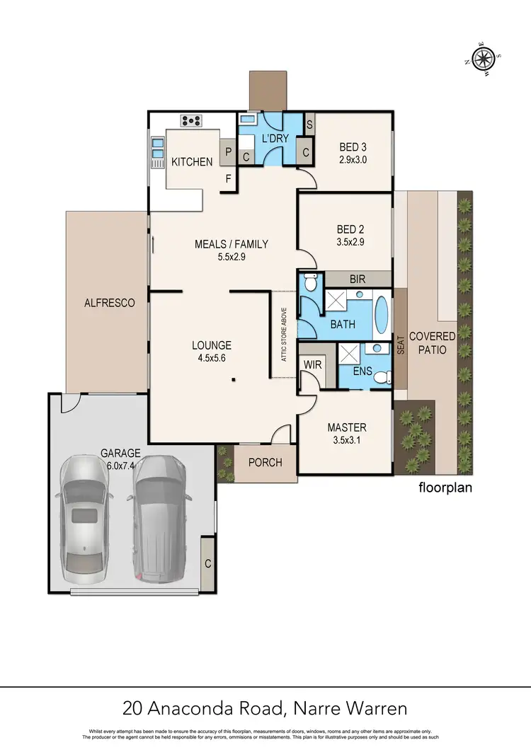 Floorplan of Homely house listing, 20 Anaconda Road, Narre Warren VIC 3805